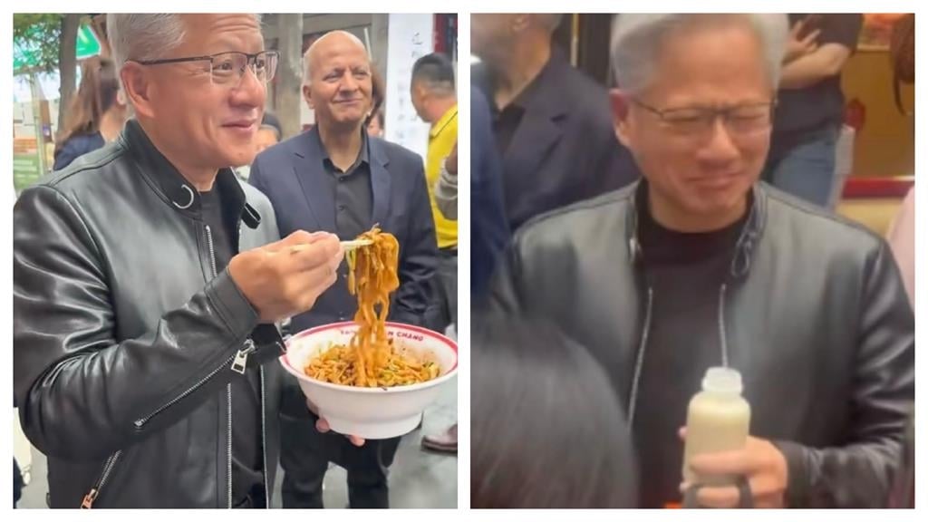 黃仁勳喝豆汁「臉揪成一團」！美記者挑戰後愣了…秒吐：這頓飯永遠不會忘記