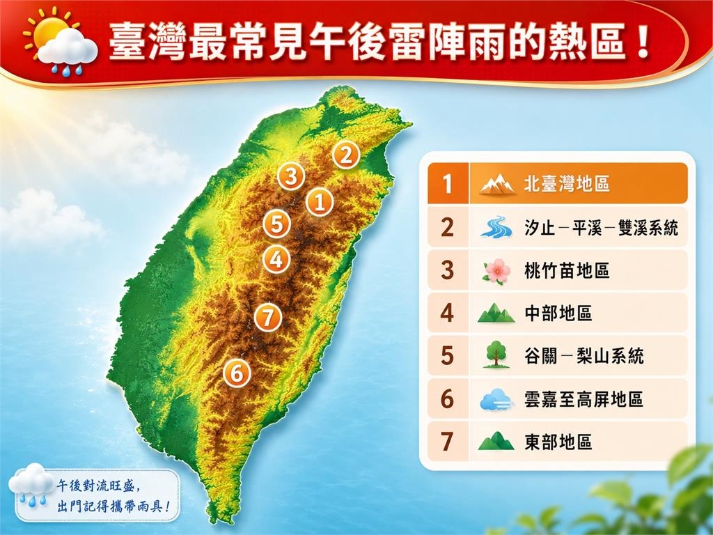 炙熱陽光高溫飆36°C!「這天」起午後雨區擴大 專家示警:1地最易下冰雹