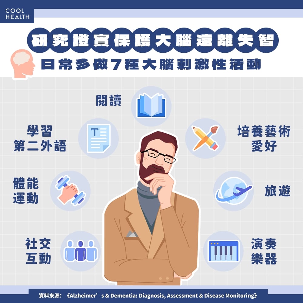 日常多做 7 種刺激性活動 最能保護大腦遠離失智
