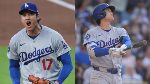 MLB(影)／打者翔平首局首打席首球炸裂！投手大谷5局無失分鬼神雙刀率隊完封勝
