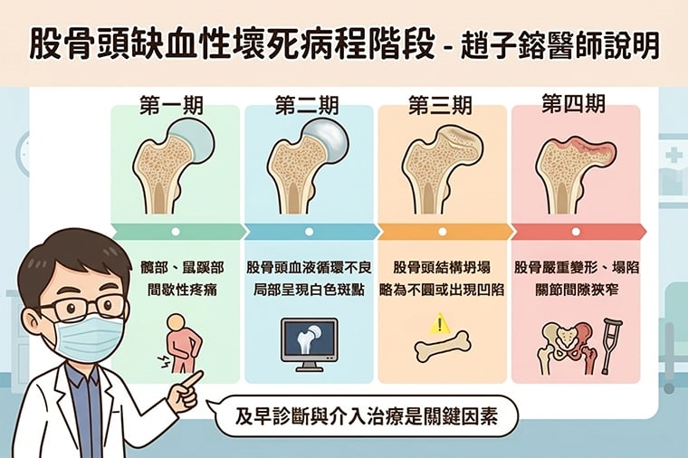 股骨頭缺血性壞死反覆疼痛大半年 減壓手術保住髖關節