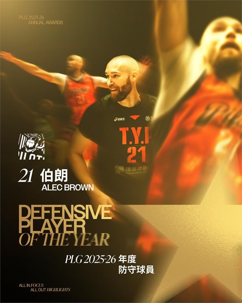 PLG(影)/大贏家!領航猿「四星」入選年度防守第一隊、阻攻王伯朗獲頒DPOY