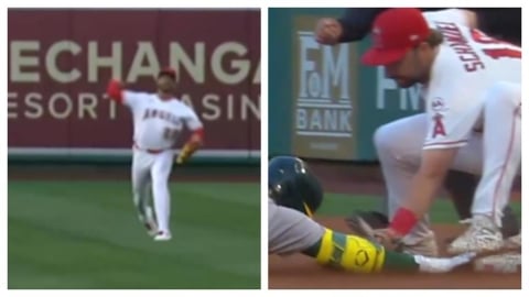 MLB(影)／抓到你了吧！打者敲安回壘不及慘遭外野手「雷射肩」終結主場全嗨翻