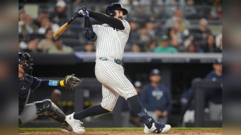 MLB(影)／洋基主戰捕手終於走出打擊低潮！威爾斯率先開轟一度讓王牌是勝利投手
