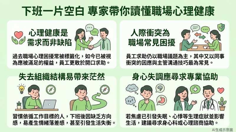 職場心理健康不標籤化！求助者多有人際課題　研究：數位支持可降壓力
