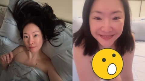 王俐人趴床視角太犯規!中空一彎腰「掉出雙胞胎」網嚇:好像看到什麼