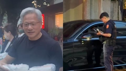 黃仁勳也沒特權!和魏哲家吃飯一半「遭員警開違停紅單」取締過程全被拍