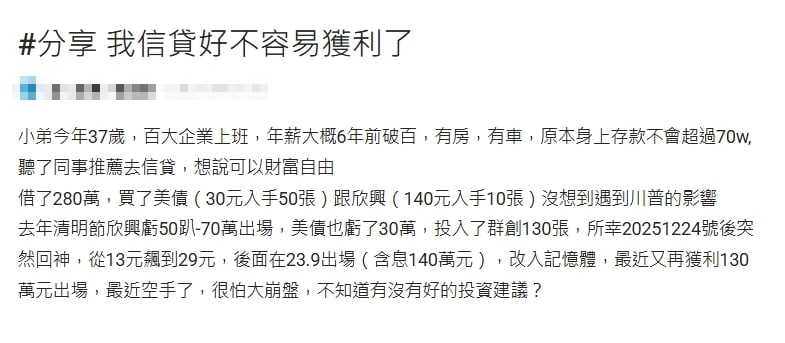 37歲科技主管信貸280萬「慘賠超過百萬元」!靠「這2大族群」逆轉狂撈金額曝