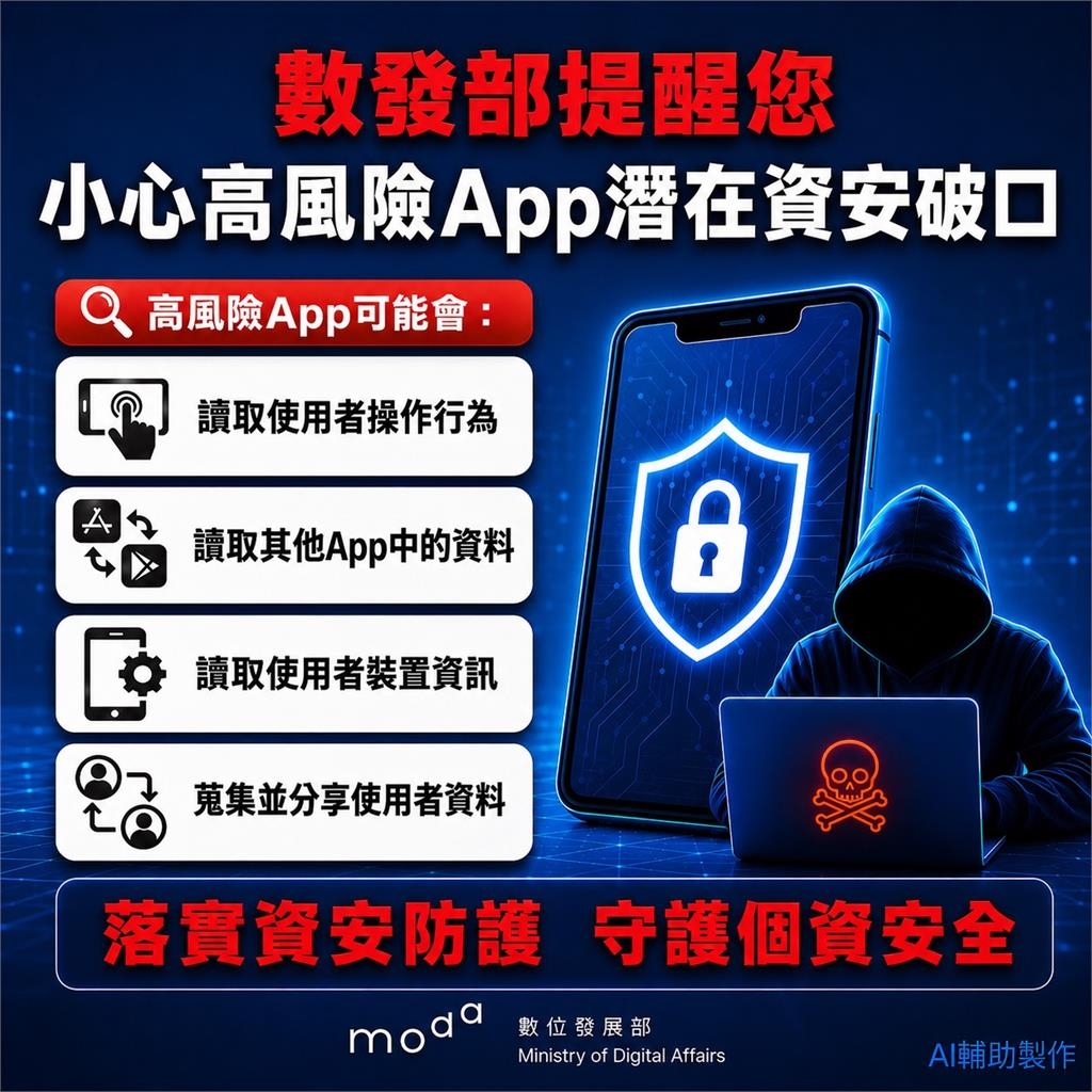快新聞/數發部檢測4款中國製APP 「它」風險地雷最多