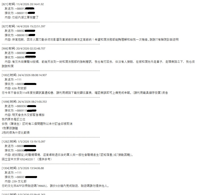 黃燈級資安警訊!OTP驗證平台Every8D被駭 政府、企業大量簡訊曝光