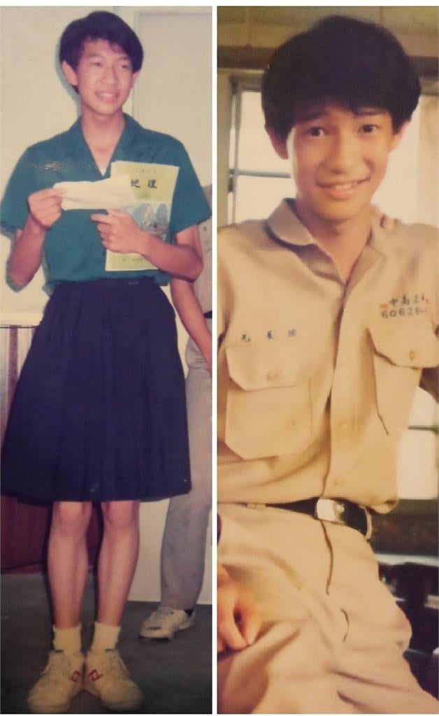 37年前也穿過北一女制服！徐展元突曬「男扮女裝照」疑挺李多慧：回憶年輕歲月