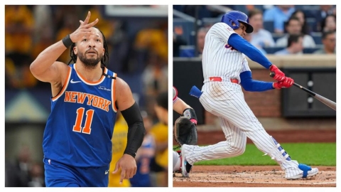 NBA(影)／尼克一哥布朗森成「紐約之王」！連MLB最貴球星都模仿他慶祝動作致敬