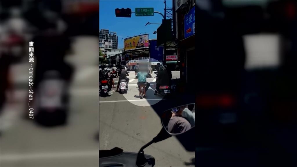 超chill!阿伯騎滑板車加裝板凳 警:違規上路最高罰3600元