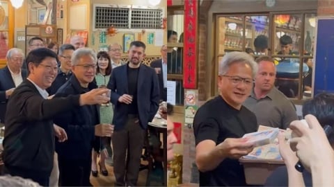 黃仁勳來台再被「1美食」擄獲!狂問「在哪買」網笑喊:成功打進AI供應鏈