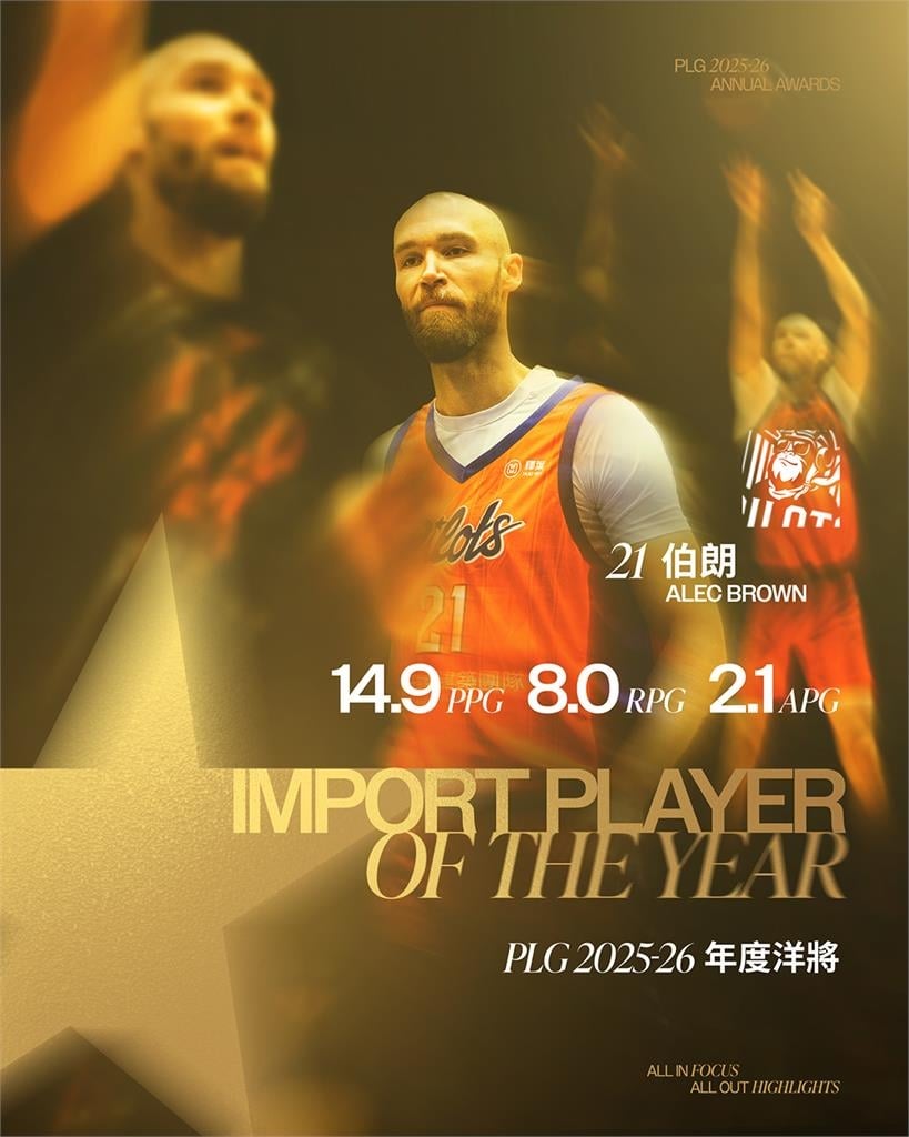 PLG(影)/盧峻翔MVP三連霸!谷毛唯嘉入選「年度第一隊」奪三大獎成本土大贏家