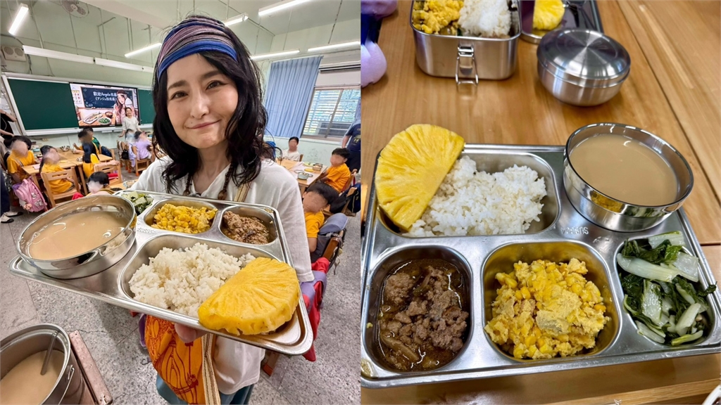 日大胃王來台吃「國小營養午餐」!2公斤滷肉飯+珍奶她狂讚:夢想成真