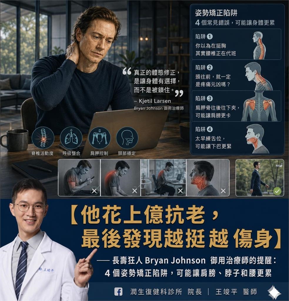 體態矯正不等於擺正姿勢？專家揭4大體態陷阱　小心越挺越傷身