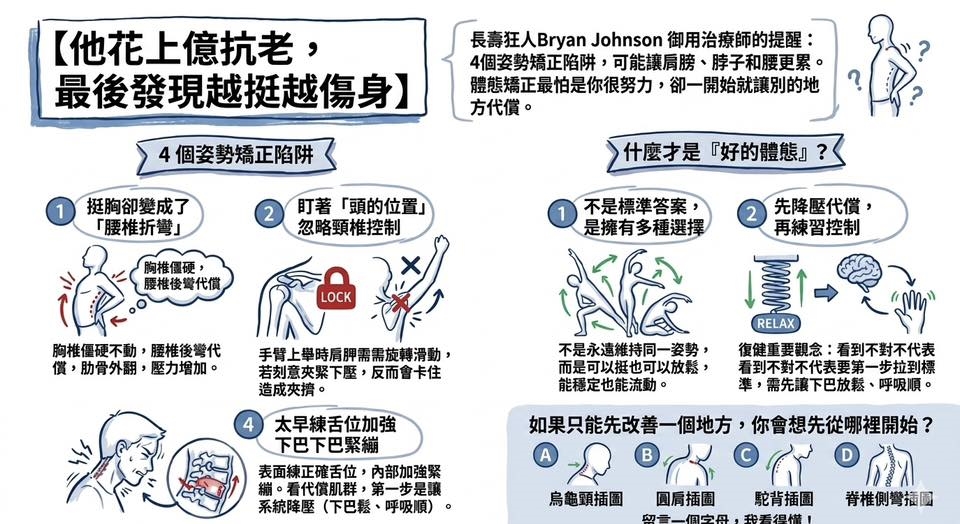 體態矯正不等於擺正姿勢？專家揭4大體態陷阱　小心越挺越傷身