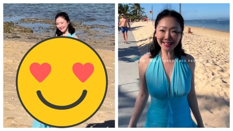 王俐人峇里島大解放!辣曬深V高衩「大腿根外洩」 羞喊:50歲第一次