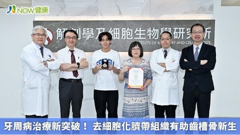 牙周病治療新突破! 去細胞化臍帶組織有助齒槽骨新生