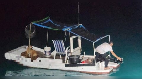 澎湖海上驚魂漂流3小時！黃狗緊守船長身旁　海巡急救援脫險