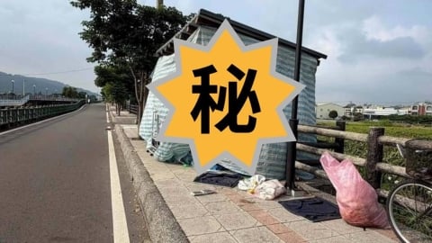 彰化涼亭圍一圈帆布秒變「神秘小屋」畫面曝光　路過民眾全看傻