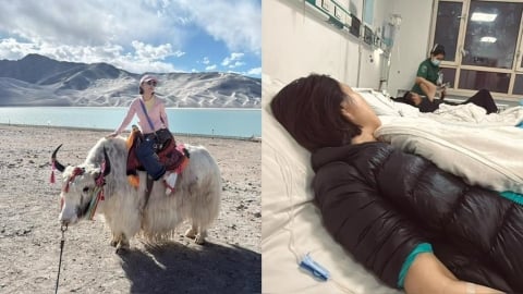 利菁新疆騎氂牛卻進急診自嘲「天譴、報應」！她PO病床照曝「真實原因」