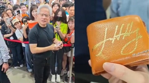 要黃仁勳簽名代價大？拿錢包「下秒抽走10張大鈔」分送正妹　結局神反轉超暖