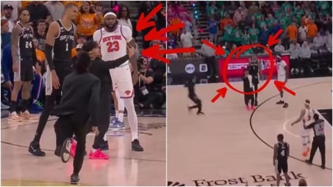 NBA／球迷亂入冠軍戰自拍！文班亞馬竟「露齒燦笑」對手傻眼　不速之客下場出爐