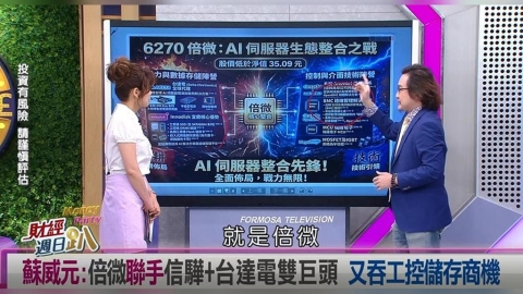 財經週日趴(影)/蘇威元:倍微聯手信驊+台達電雙巨頭 又吞工控儲存商機