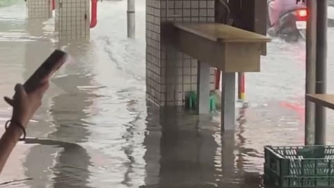 大雷雨轟新北「4區急發淹水警戒」　板橋多處暴雨成災