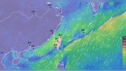 風場預測圖驚見次元壁？氣象署揭「神秘藍線」真相：看到記得帶雨具