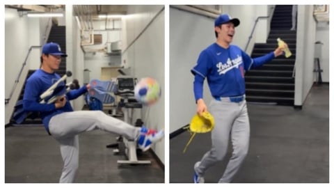 MLB(影)/道奇足球隊?趣味挑戰山本、朗希都不行最強居然是「他」網友直呼超意外