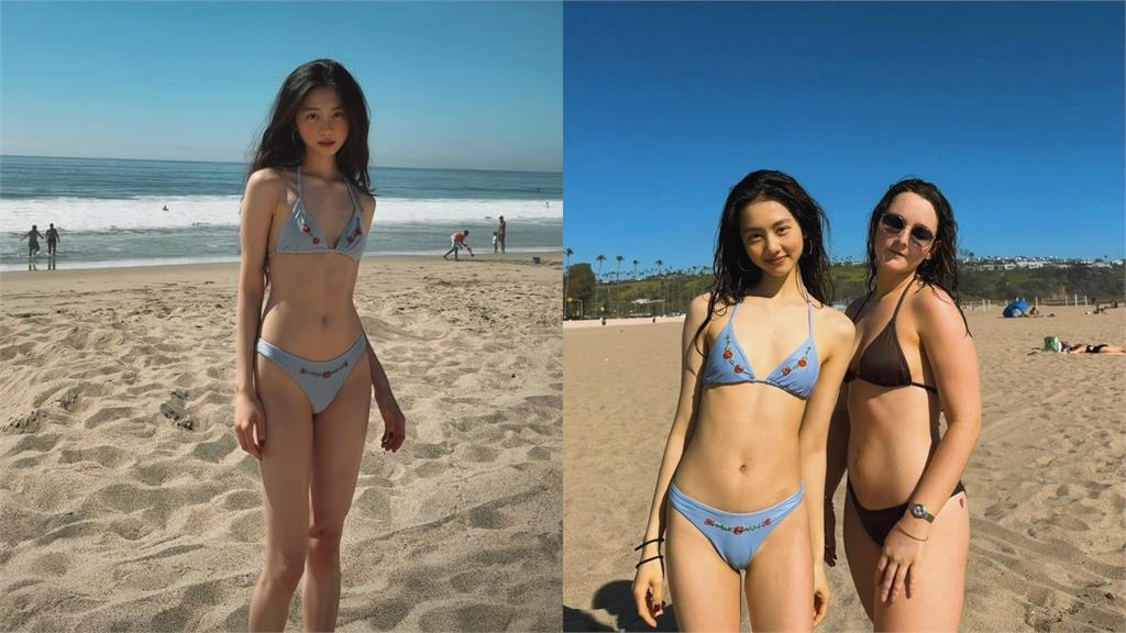 星二代海邊罕解放S極身材!「胸前只裹三角布」比基尼辣照萬網全暈了