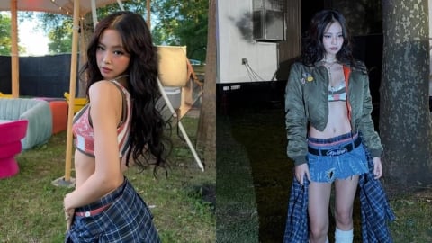 Jennie曬紐約音樂節辣照！短裙緊貼腿根「項鍊滑進深溝」網炸裂