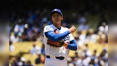 MLB(影)/流血也繼續投!「投手大谷」先發6局奪第7勝!「打者翔平」還上場代打