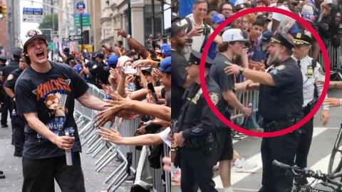 NBA(影)/我是球員啦!功臣遭員警誤認路人 紐約尼克冠軍遊行「尷尬場面」引熱議