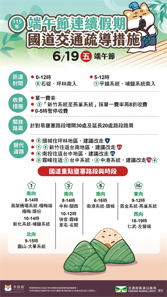快新聞/端午出遊湧車潮!連假首日國道9大地雷路段、交通疏導措施曝