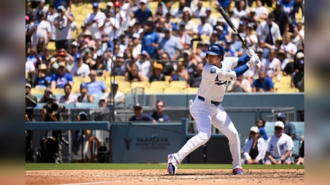 MLB(影)／「二寶爸」大谷翔平開轟慶祝！最近8戰的第5轟幫助道奇隊免於被完封