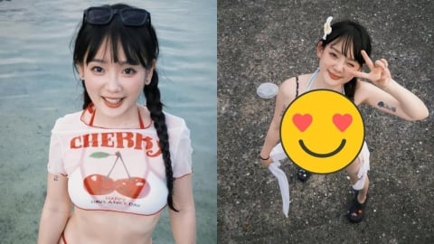 籃球女神綠島脫了!比基尼布料超小件「水球大外露」多視角激辣照曝光