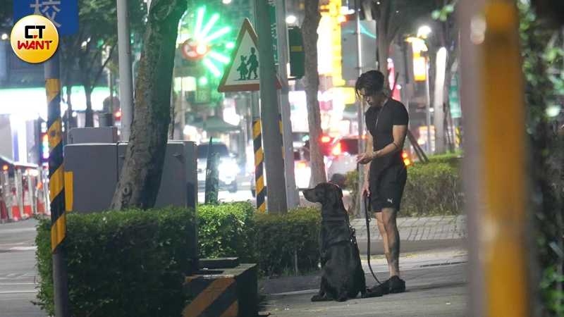 為了讓Hades記取教訓,KIRE凱爾直接在路上訓狗,但Hades轉頭並不想聽。(圖/本刊攝影組)