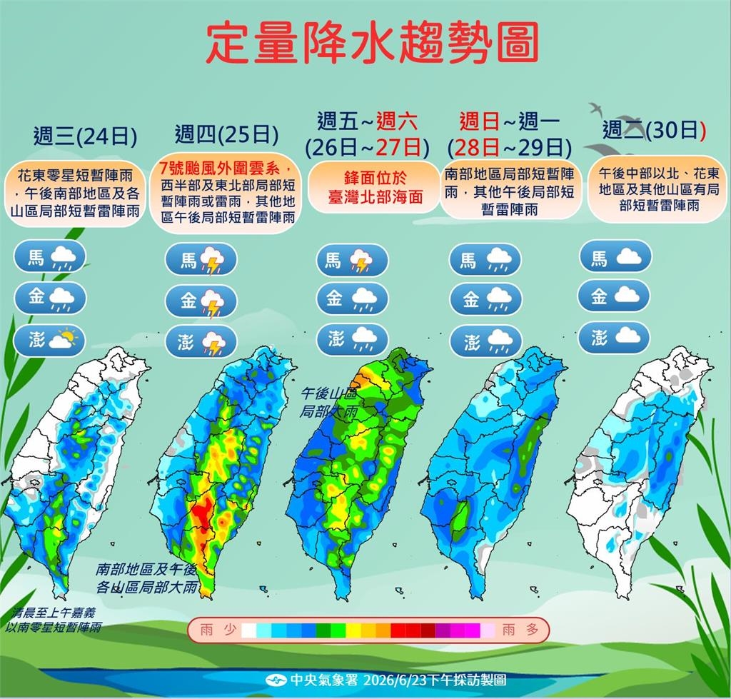 快新聞/強颱「米克拉」挾豪雨進逼!鋒面接力報到 降雨時程一次看