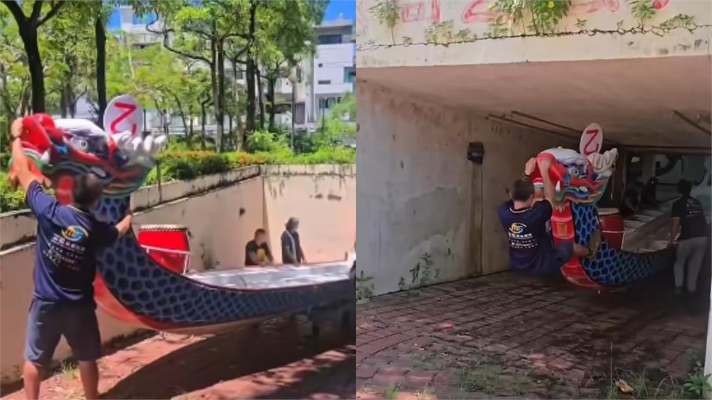 大家以為龍舟比完會自己游回海龍宮？ 不好意思，牠是640公斤的大龍，下班陣仗比長