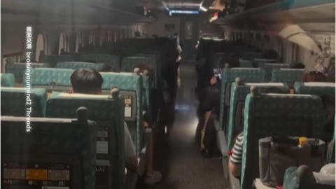 高鐵桃園-新竹深夜停駛! 列車沒燈沒冷氣 乘客摸黑行動