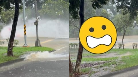 雨彈狂炸屏科「馬路慘變黃河」！騎士打滑「連人帶車摔飛」3秒驚險畫面曝光