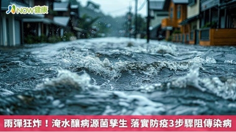 雨彈狂炸！淹水釀病源菌孳生 落實防疫3步驟阻傳染病
