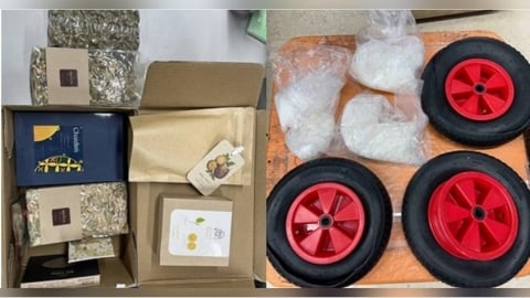泰國花草茶藏麻！警突破心防再攔3國際毒包　機車輪胎塞5公斤K他命