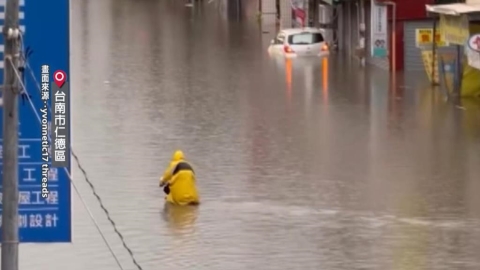 水淹台南仁德！派出所遇水劫　駕訓班車輛泡水