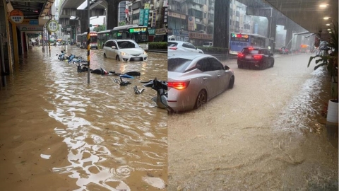雨彈狂炸「內湖淹成汪洋」！沈伯洋深夜前進現場「抓出兩大問題」