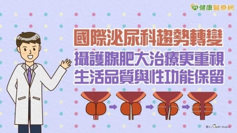 國際泌尿科趨勢轉變 攝護腺肥大治療更重視生活品質與性功能保留